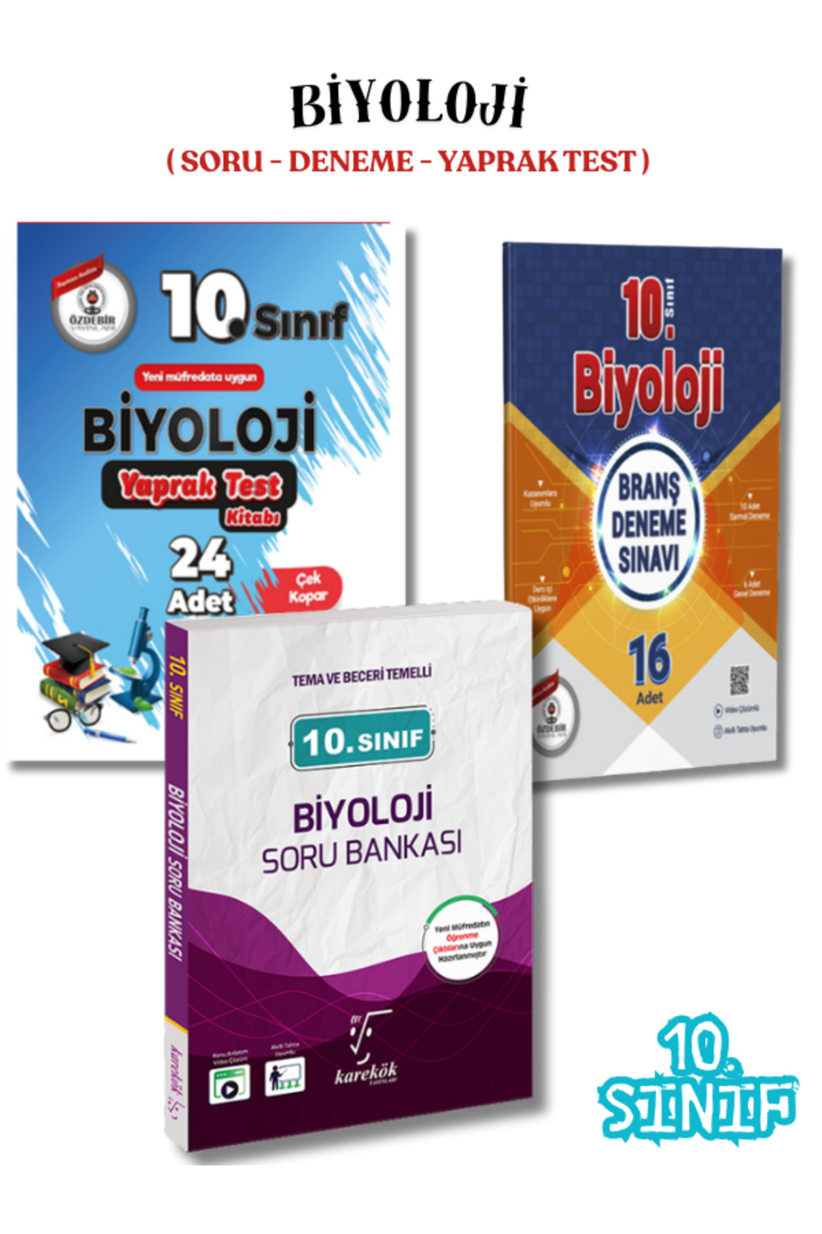 10.Sınıf Biyoloji 3'lü Soru Bankası,Deneme ve Yaprak Test Seti 10.Sınıf Biyoloji 3'lü Soru Bankası,Deneme ve Yaprak Test Seti