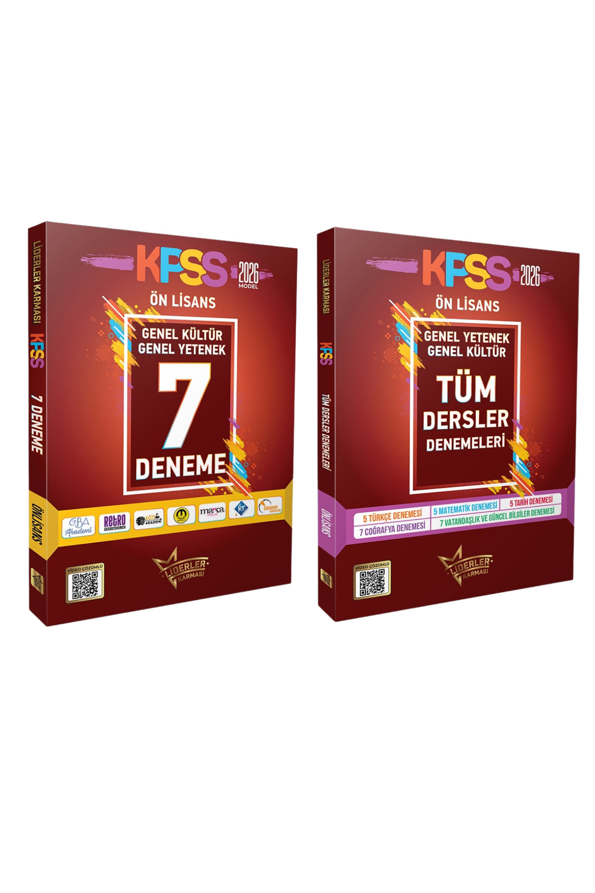 2026 KPSS GYGK Ön Lisans 7 Genel Deneme ve 29lu Branş Deneme Seti