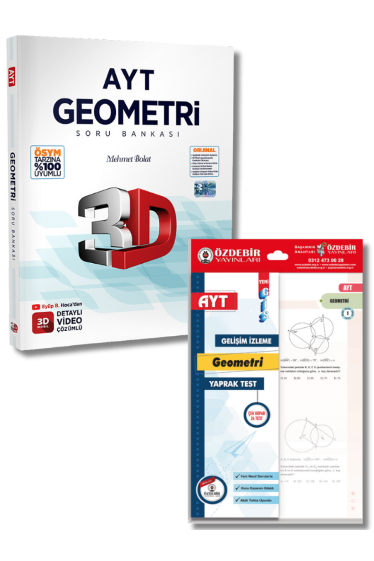 3D Yayınları ve Özdebir Yayınevinden AYT Geometri Soru Bankası ve Yaprak Test Seti 3D Yayınları ve Özdebir Yayınevinden AYT Geometri Soru Bankası ve Yaprak Test Seti