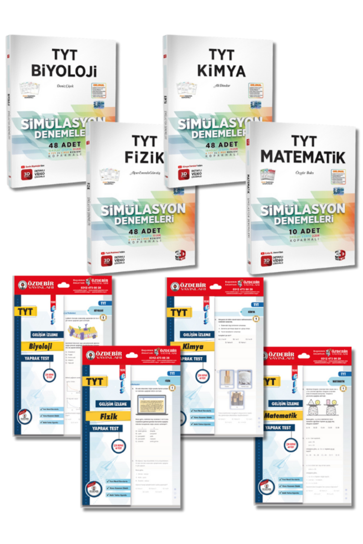 3D Yayınları ve Özdebir Yayınevi'nden TYT Sayısal Branş Deneme, Yaprak Test Seti 3D Yayınları ve Özdebir Yayınevi'nden TYT Sayısal Branş Deneme, Yaprak Test Seti