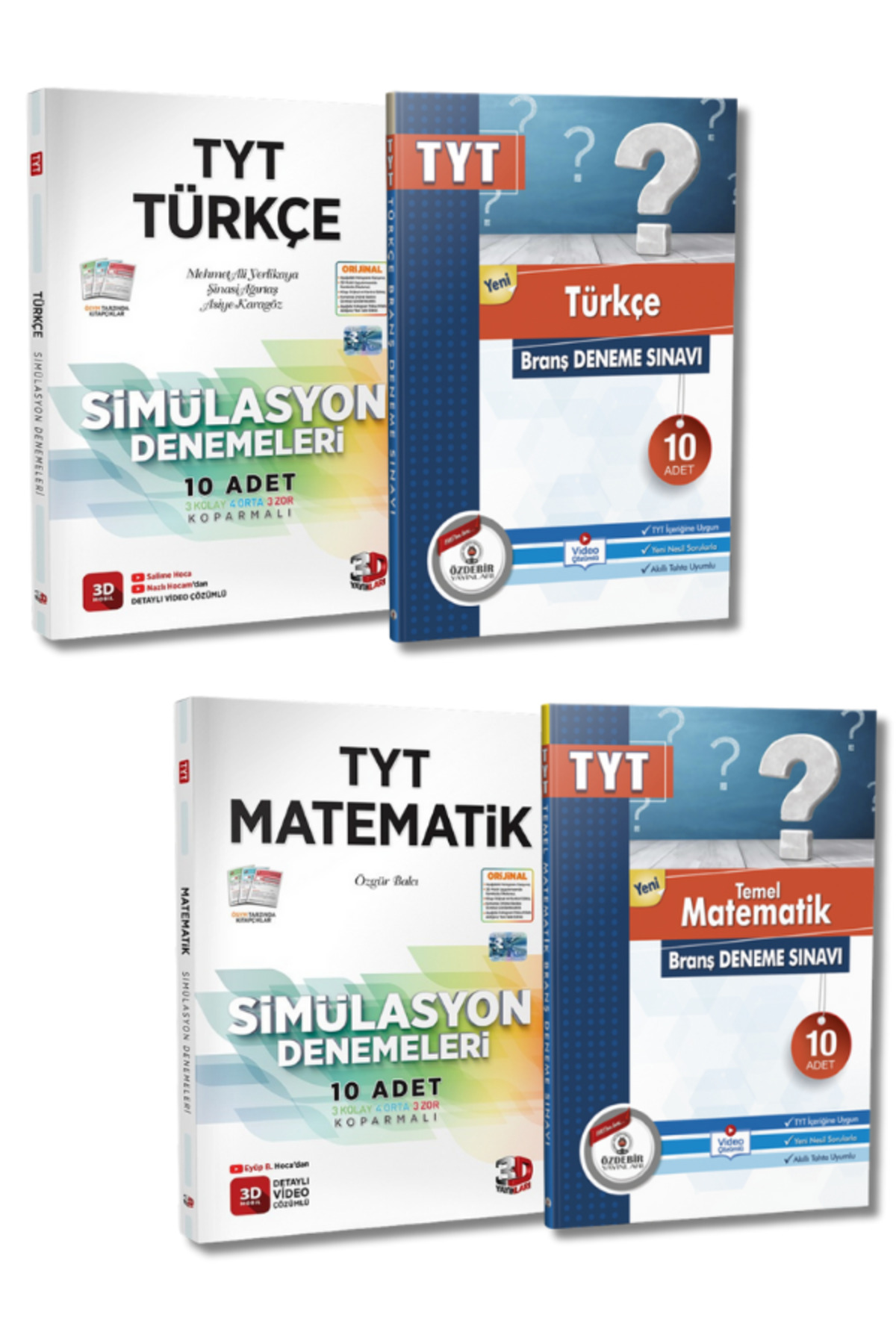 3D Yayınları ve Özdebir Yayınevi'nden TYT Türkçe Matematik Branş Deneme Seti 3D Yayınları ve Özdebir Yayınevi'nden TYT Türkçe Matematik Branş Deneme Seti