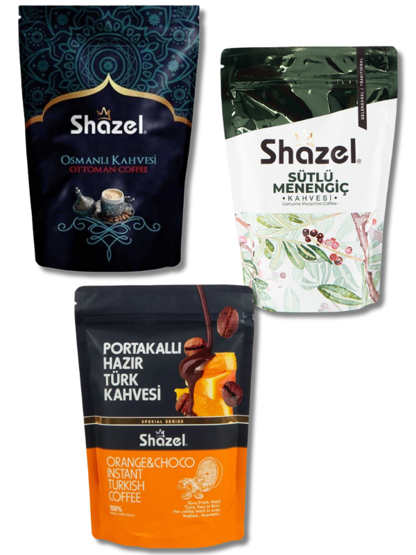 600 Gr. Geleneksel 3'lü Türk Kahveleri Seti