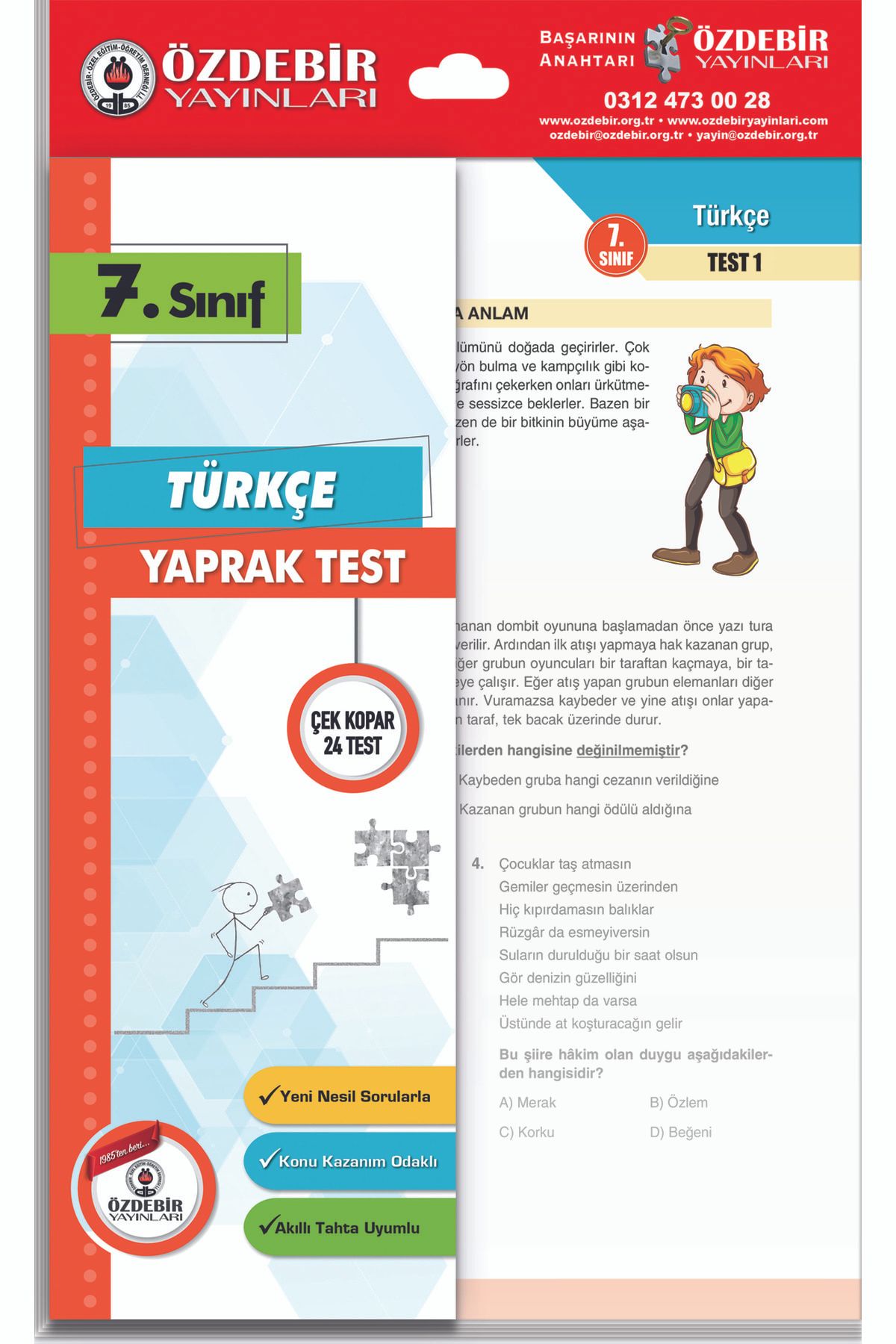 7.sınıf Türkçe Yaprak Test