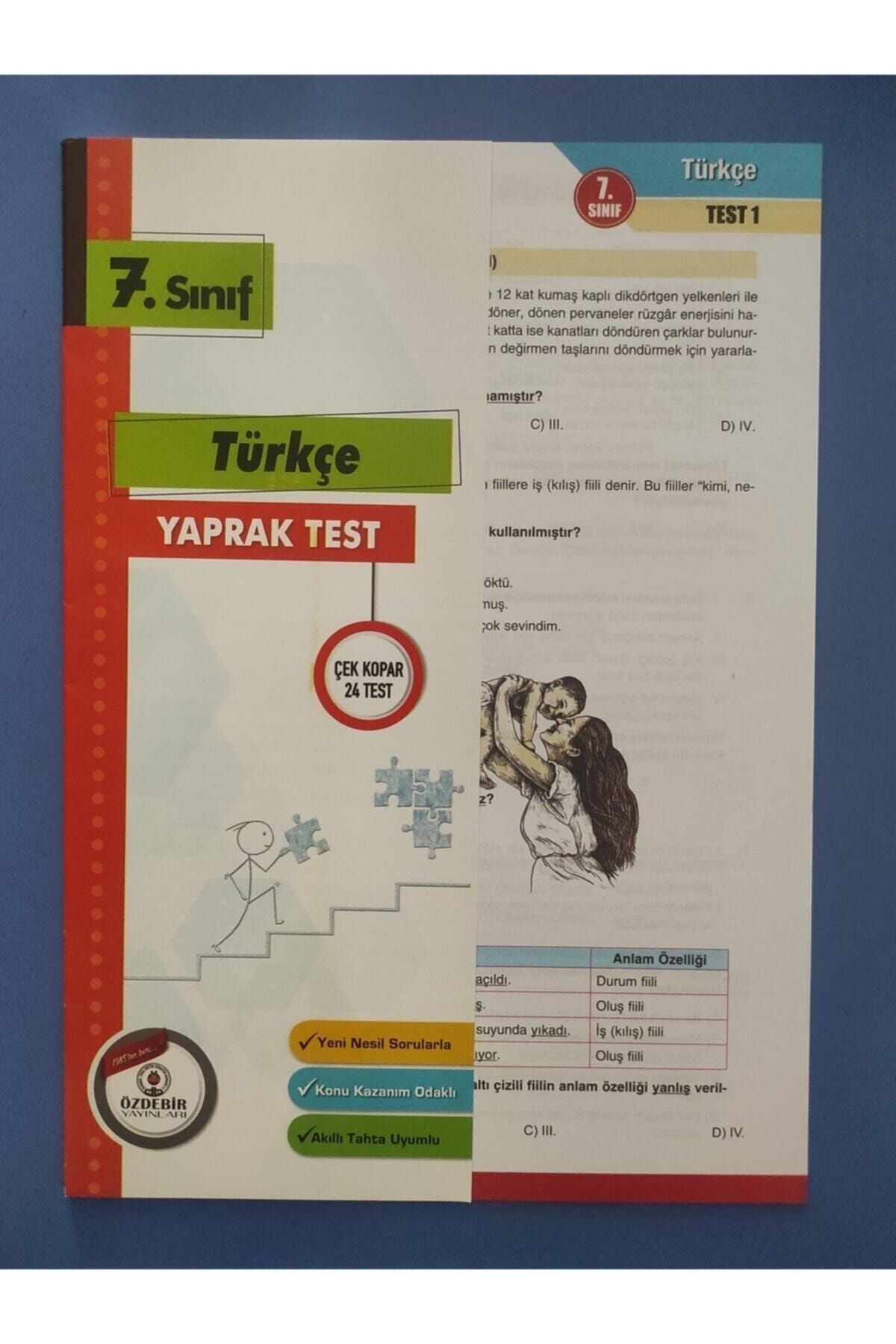 7.sınıf Türkçe Yaprak Test