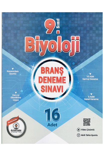 9.Sınıf Güncel Baskı 16X16 Biyoloji Branş Deneme 9.Sınıf Güncel Baskı 16X16 Biyoloji Branş Deneme