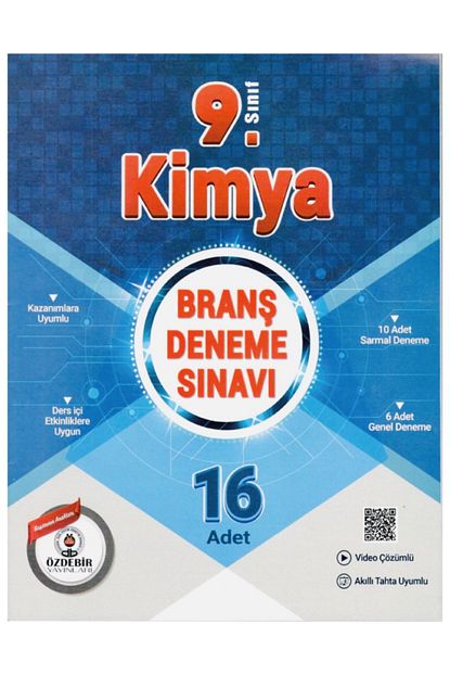 9.Sınıf Güncel Baskı 16X16 Kimya Branş Deneme 9.Sınıf Güncel Baskı 16X16 Kimya Branş Deneme