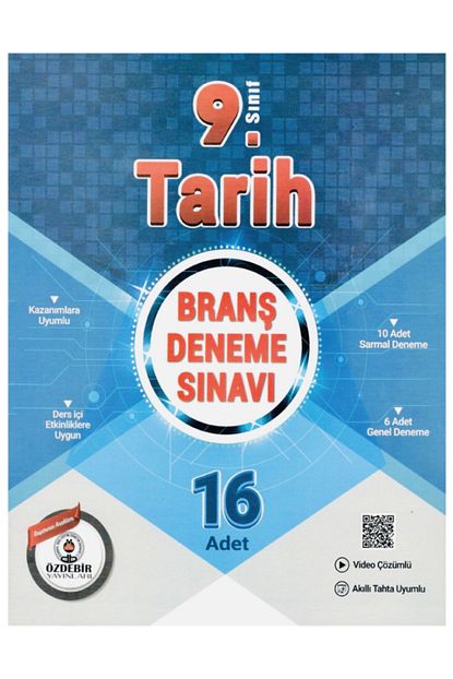 9.Sınıf Güncel Baskı 16X16 Tarih Branş Deneme 9.Sınıf Güncel Baskı 16X16 Tarih Branş Deneme