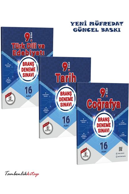 9.Sınıf Güncel Müfredat Sözel Branş Deneme Seti (Edebiyat, Tarih, Coğrafya) 9.Sınıf Güncel Müfredat Sözel Branş Deneme Seti (Edebiyat, Tarih, Coğrafya)
