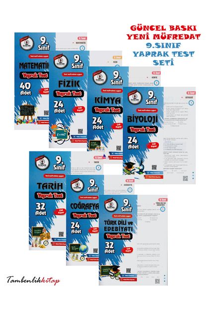 9.Sınıf Güncel Müfredat Yaprak Test Seti 2025 Model Özdebir Yayınları