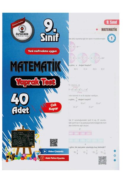 9.Sınıf Matematik Yaprak Test Özdebir Yayınları 2025 Model 9.Sınıf Matematik Yaprak Test Özdebir Yayınları 2025 Model