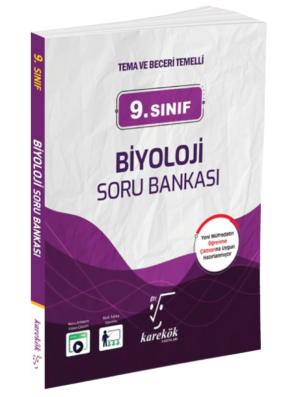 9.Sınıf Tema ve Beceri Temelli Biyoloji Soru Bankası Karekök Yayınları (Güncel Baskı)