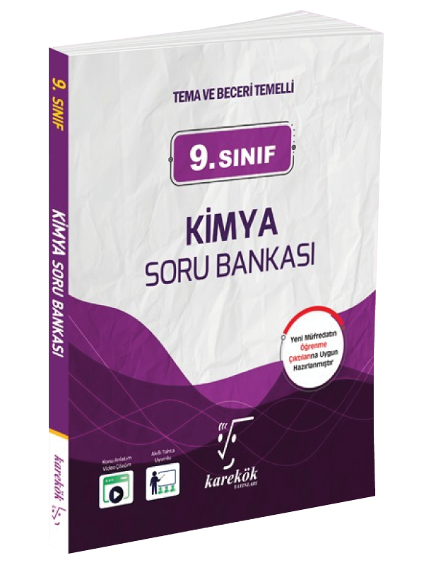9.Sınıf Tema ve Beceri Temelli Kimya Soru Bankası Karekök Yayınları (Güncel Baskı) 9.Sınıf Tema ve Beceri Temelli Kimya Soru Bankası Karekök Yayınları (Güncel Baskı)