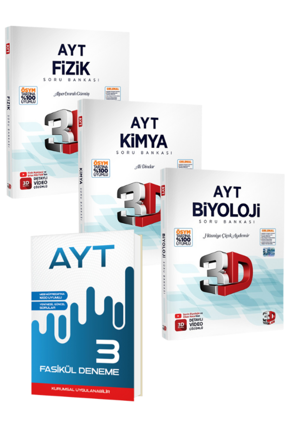 AYT Fen Soru Bankası ve 3 Fasikül Deneme Seti