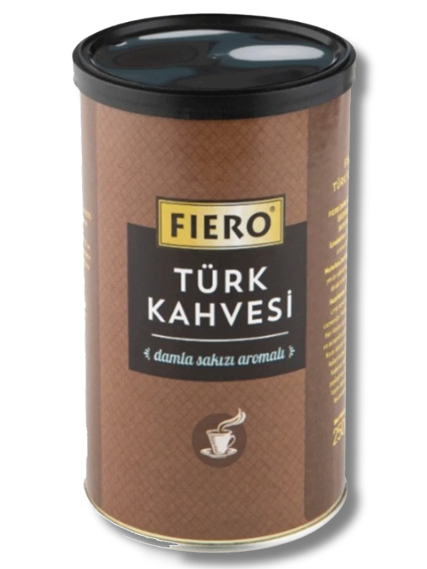 Fiero Damla Sakızlı Türk Kahvesi 250 Gr. (Teneke Kutu) Fiero Damla Sakızlı Türk Kahvesi 250 Gr. (Teneke Kutu)