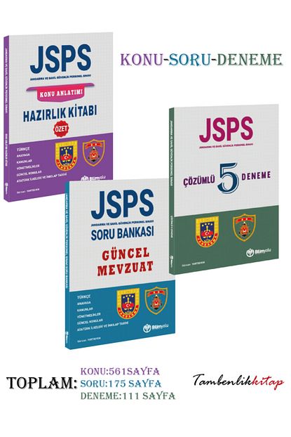 Jandarma ve Sahil Güvenlik Personel Sınavı (JSPS) Konu, Soru, Deneme 3'lü Set-Gürcan Yurtseven Jandarma ve Sahil Güvenlik Personel Sınavı (JSPS) Konu, Soru, Deneme 3'lü Set-Gürcan Yurtseven
