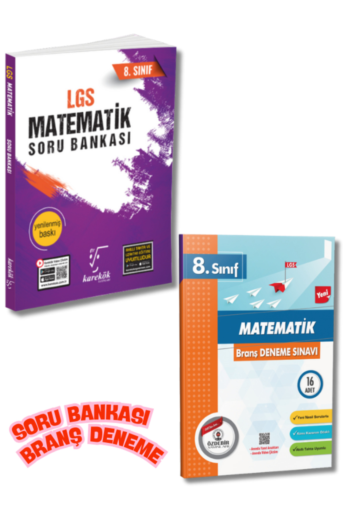 Karekök ve Özdebir Yayınevinden 8.Sınıf LGS Matematik Soru Bankası ve Branş Deneme Seti Karekök ve Özdebir Yayınevinden 8.Sınıf LGS Matematik Soru Bankası ve Branş Deneme Seti