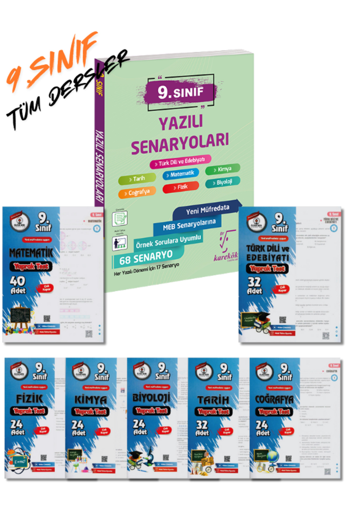 Karekök Yayınları 9.Sınıf Tüm Dersler Yazılı Senaryoları ve Tüm Dersler Yaprak Test Seti Karekök Yayınları 9.Sınıf Tüm Dersler Yazılı Senaryoları ve Tüm Dersler Yaprak Test Seti