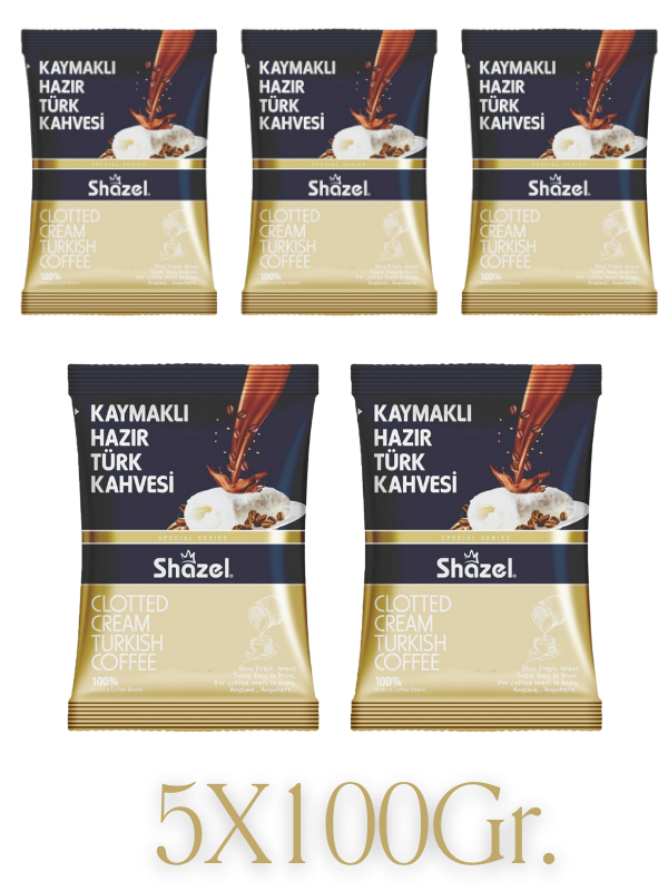 Kaymak Aromalı Hazır Türk Kahveleri Seti 5X100Gr. Kaymak Aromalı Hazır Türk Kahveleri Seti 5X100Gr.