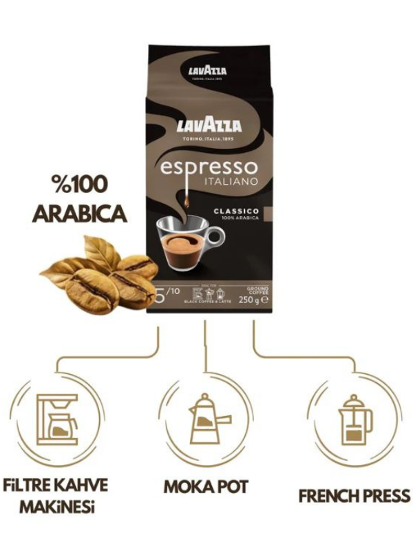 Lavazza Espresso Italiano Classico Filtre Kahve 250 gr