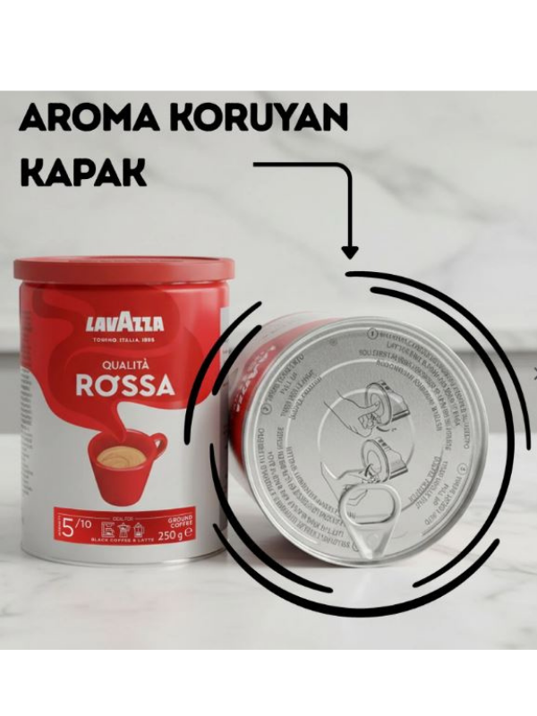 Lavazza Qualità Rossa Öğütülmüş Filtre Kahve, 250 gr (Teneke Kutu)