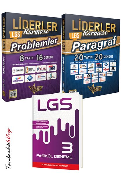 Liderler Karması 8.Sınıf LGS Paragraf ve Problemler Seti + 3 Genel Deneme Liderler Karması 8.Sınıf LGS Paragraf ve Problemler Seti + 3 Genel Deneme