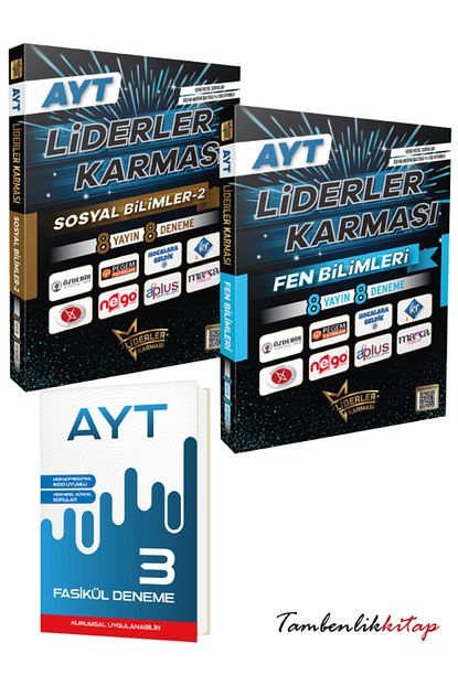 Liderler Karması AYT Sosyal Bilimler-2, Fen bilimleri Branş Deneme Seti +3 Fasikül Deneme Liderler Karması AYT Sosyal Bilimler-2, Fen bilimleri Branş Deneme Seti +3 Fasikül Deneme