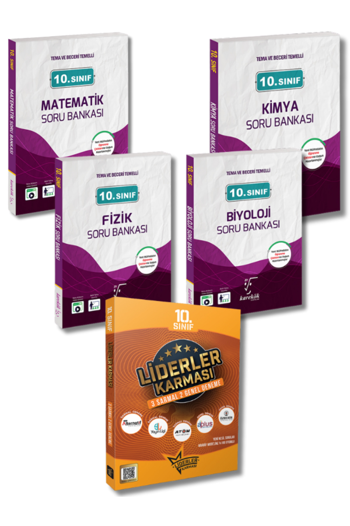 Liderler Karması ve Karekök Yayınlarından 10.Sınıf Sayısal Soru Bankası ve 5'li deneme Sınavı Seti Liderler Karması ve Karekök Yayınlarından 10.Sınıf Sayısal Soru Bankası ve 5'li deneme Sınavı Seti