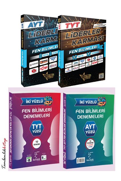 Liderler Karması ve Karekök Yayınlarından TYT-AYT Fen Bilimleri Deneme Seti