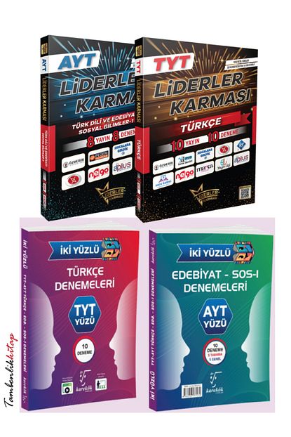 Liderler Karması ve Karekök Yayınlarından TYT-AYT Türkçe, Edebiyat Deneme Seti