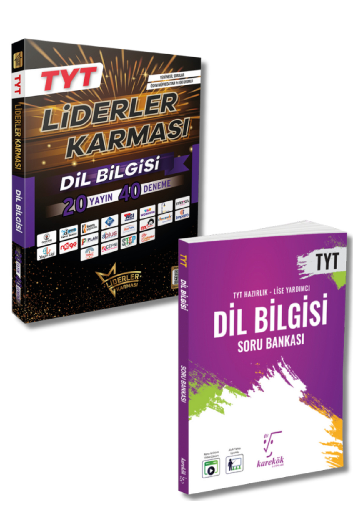 Liderler Karması ve Karekök Yayınlarından TYT Dil Bilgisi Soru Bankası ve Deneme Seti