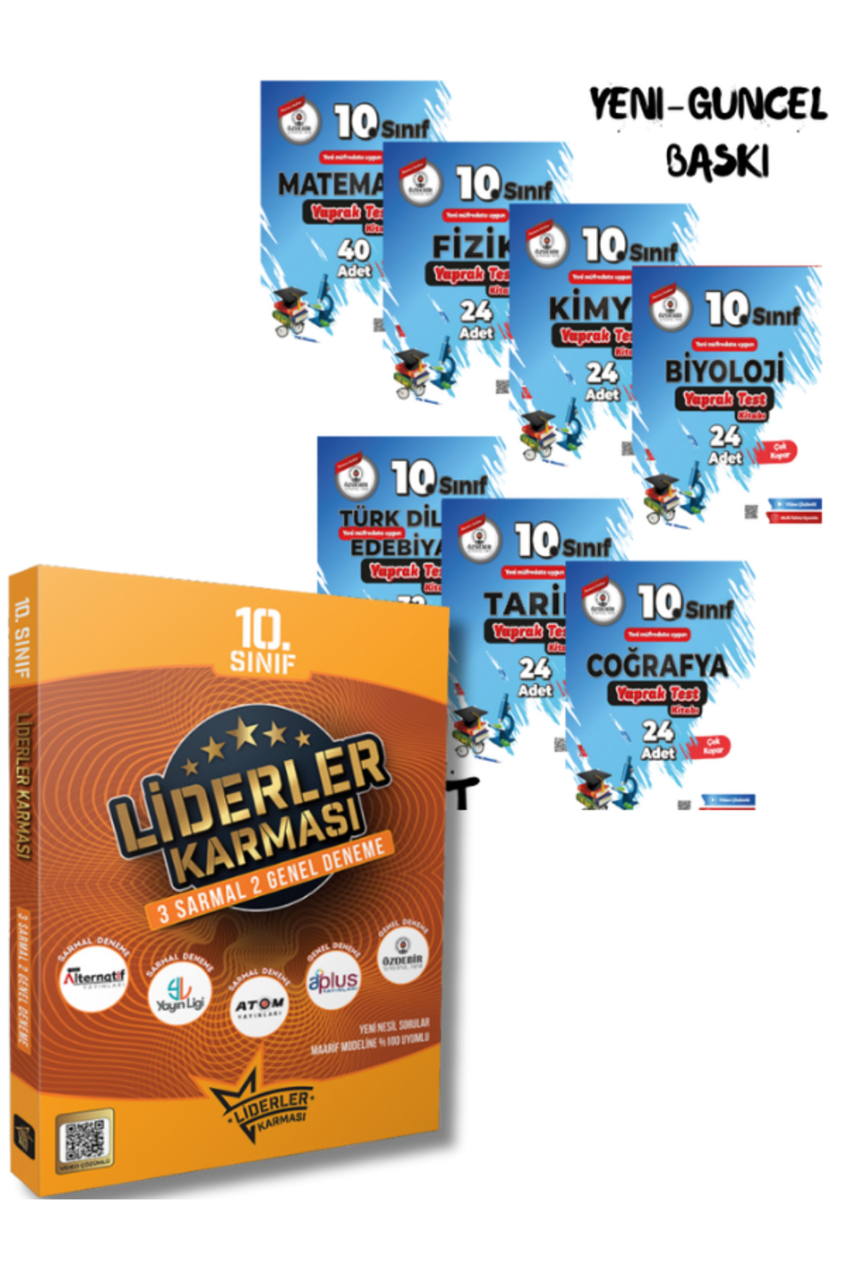 Liderler Karması ve Özdebir Yayınevinden 10.Sınıf Tüm Dersler Yaprak Test ve Deneme Seti Liderler Karması ve Özdebir Yayınevinden 10.Sınıf Tüm Dersler Yaprak Test ve Deneme Seti