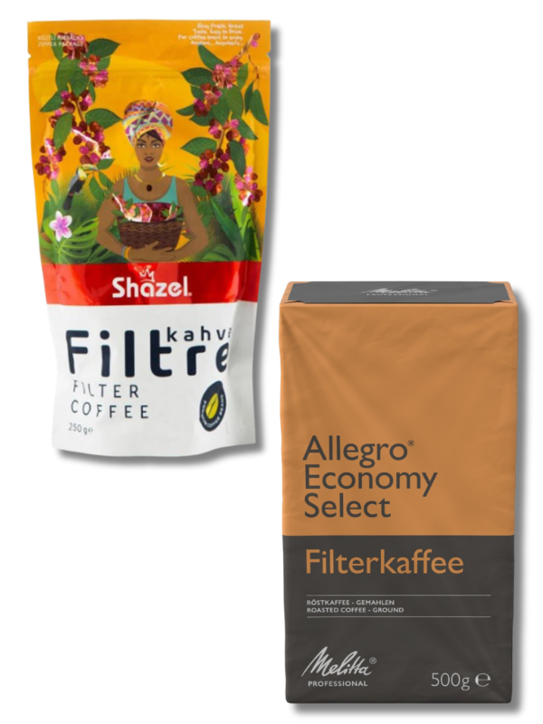 Melitta ve Shazel Markalarından Filtre Kahve Seti 2 benzersiz Lezzet 1 Arada 750 Gr. Melitta ve Shazel Markalarından Filtre Kahve Seti 2 benzersiz Lezzet 1 Arada 750 Gr.