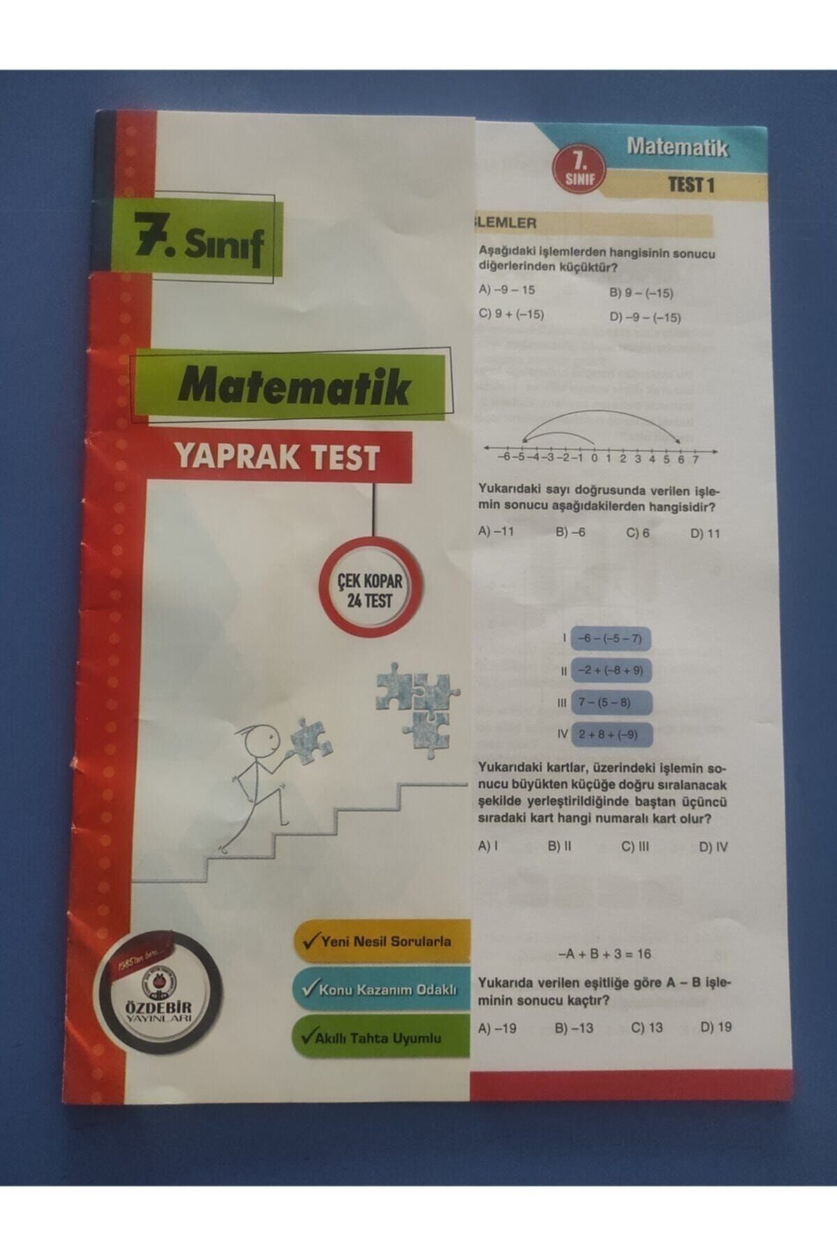 Özdebir 7.sınıf Matematik Yaprak Test