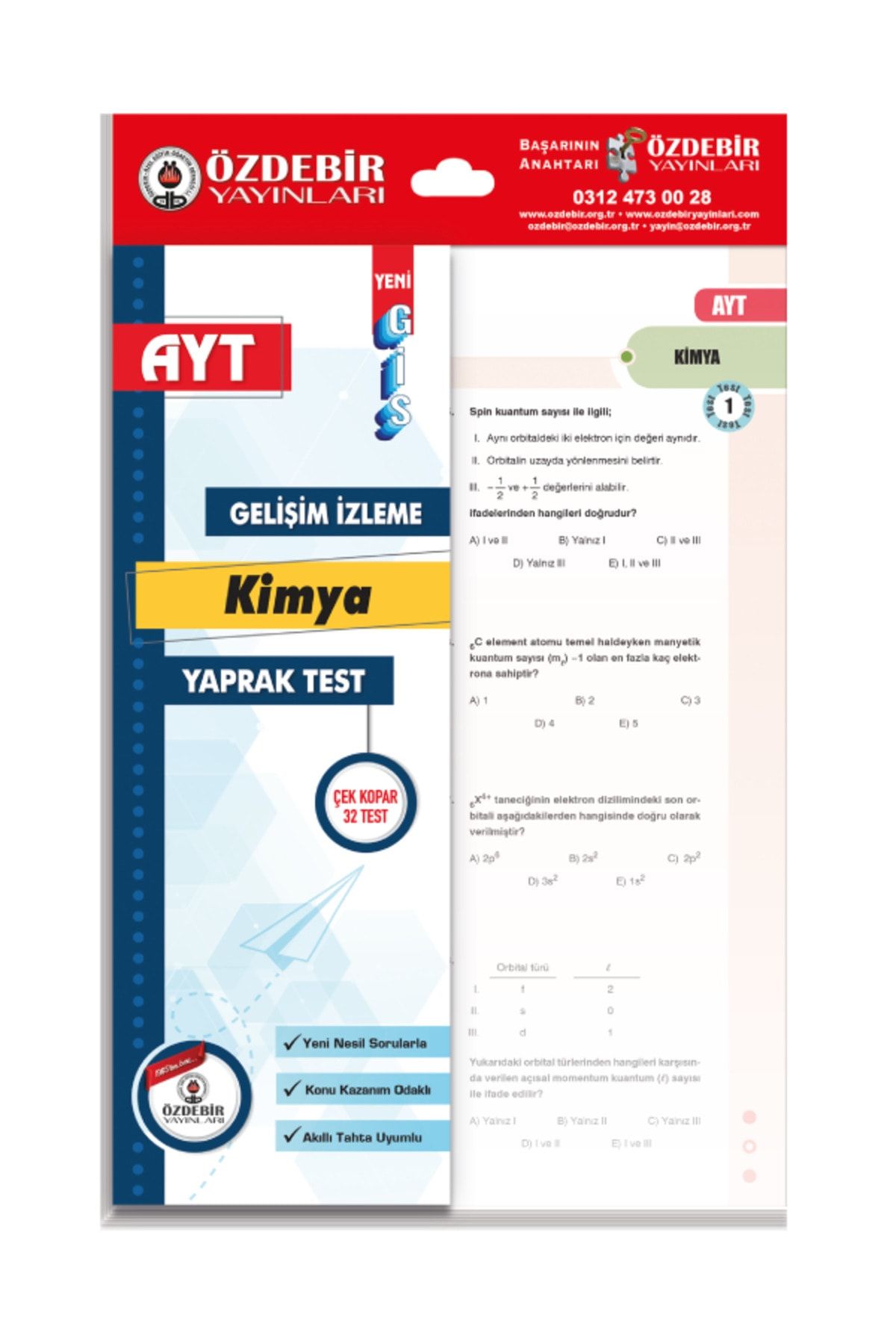 Özdebir Ayt Kimya Gis Yaprak Test Mst04508