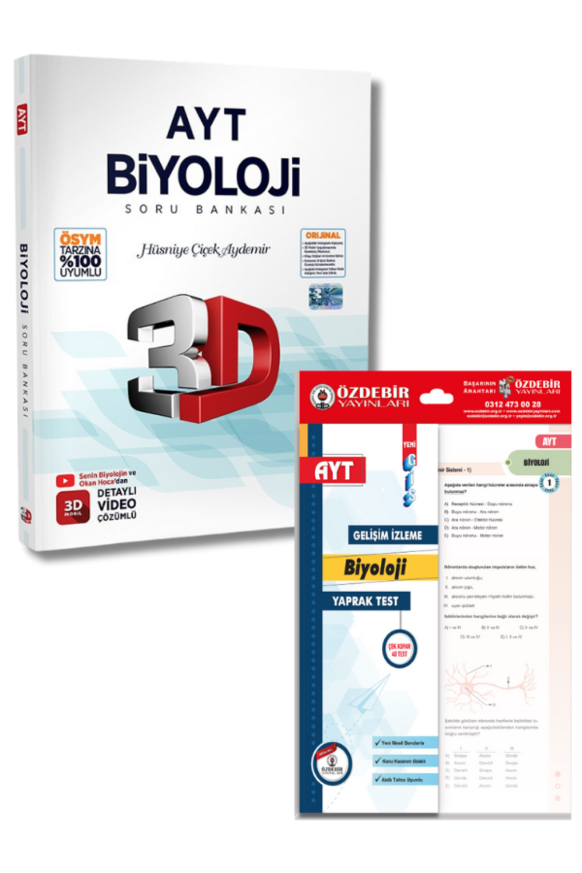 Özdebir ve 3D Yayınlarından AYT Biyoloji Soru Bankası ve Yaprak Test Seti Özdebir ve 3D Yayınlarından AYT Biyoloji Soru Bankası ve Yaprak Test Seti