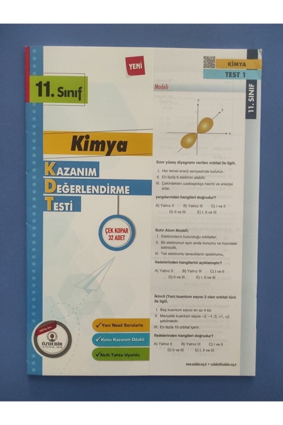 Özdebir Yayınları 11.sınıf Kimya Yaprak Test