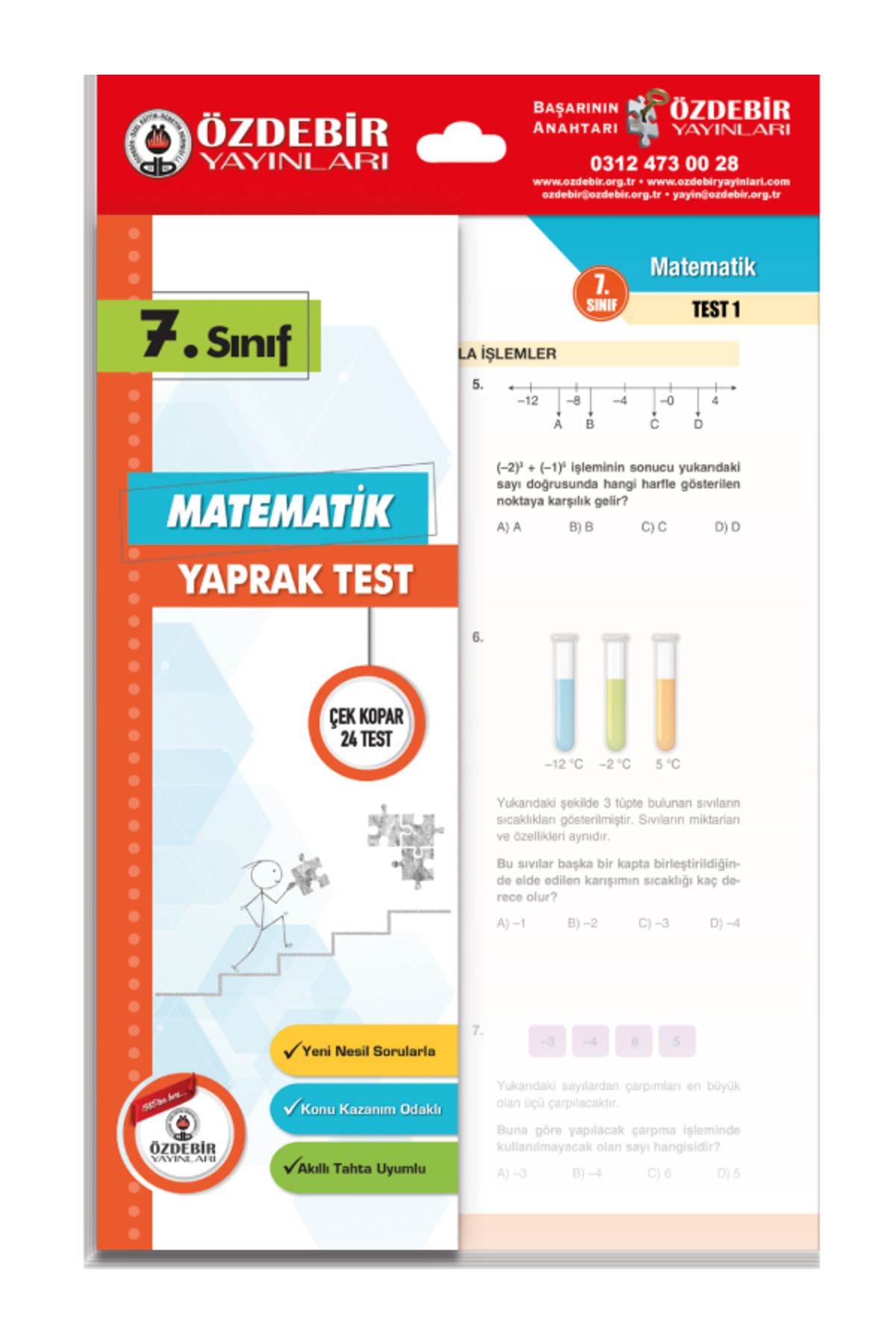 Özdebir Yayınları 7.Sınıf Yaprak Test Seti 6 Ders