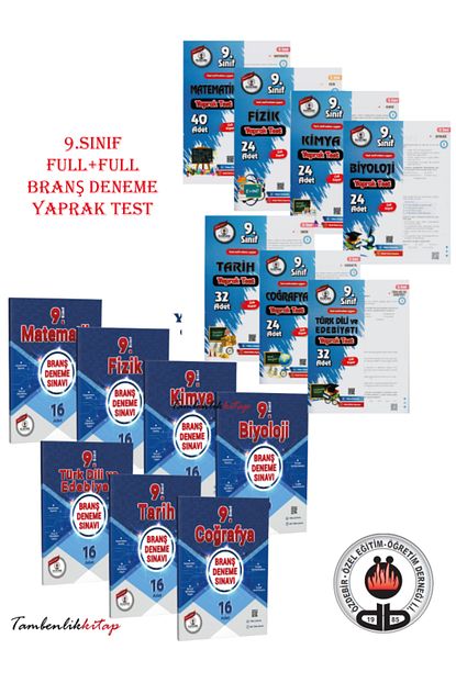 Özdebir Yayınları 9.Sınıf Branş Deneme - Yaprak Test FULL+FULL Set Özdebir Yayınları 9.Sınıf Branş Deneme - Yaprak Test FULL+FULL Set