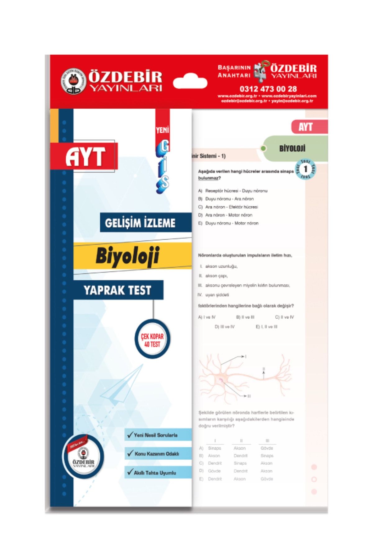 Özdebir Yayınları Ayt Biyoloji Gis Yaprak Test