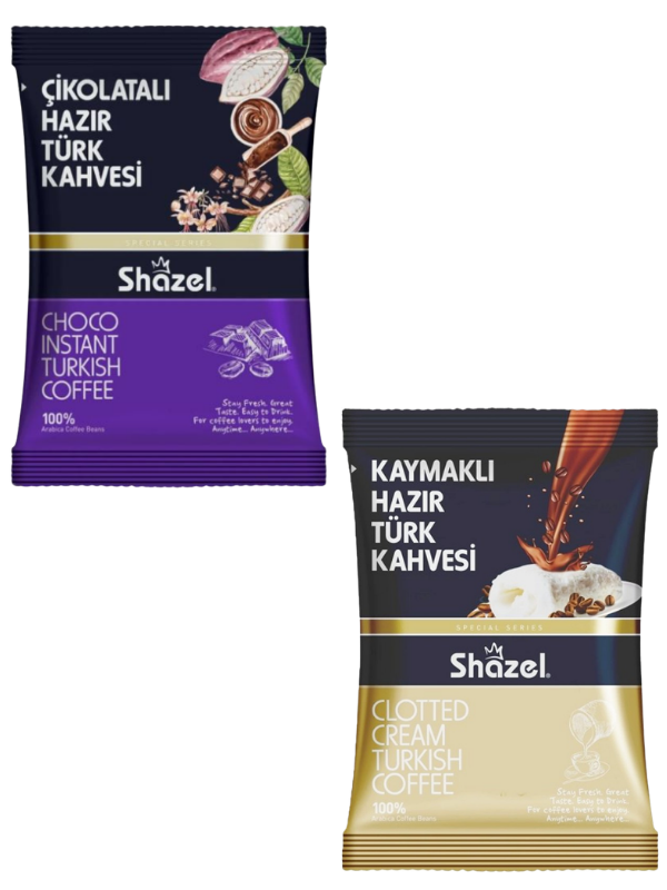 Özel Seri Aromalı Hazır Türk Kahveleri Seti 2X100 Gr. (Çikolata,Kaymak)
