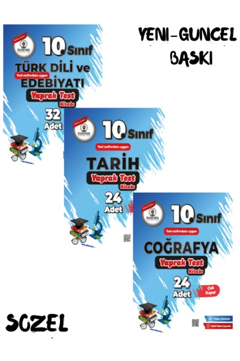 10.Sınıf Tüm Dersler Yaprak Test Seti Güncel Yeni Baskı