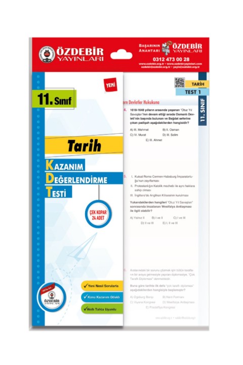 11.sınıf Tarih Yaprak Test Özdebir-020