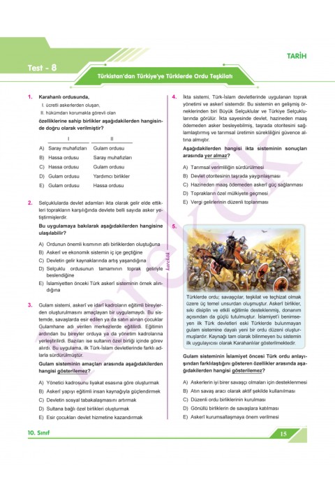 2025-2026 Müfredat Karekök 10. Sınıf Tüm Dersler Soru Bankası 7 Branş