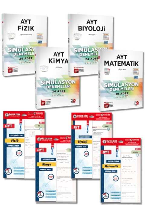 3D Yayınları ve Özdebir Yayınevi'nden AYT Sayısal Branş Deneme, Yaprak Test Seti