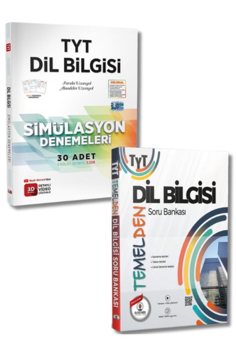 3D Yayınları ve Özdebir Yayınevi'nden TYT Dil Bilgisi Soru Bankası Deneme Seti