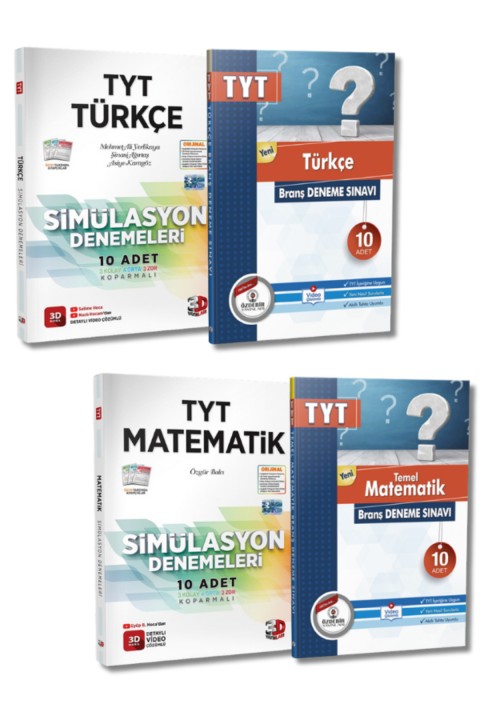 3D Yayınları ve Özdebir Yayınevi'nden TYT Türkçe Matematik Branş Deneme Seti