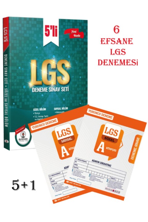 8.Sınıf LGS 5+1 Efsane Deneme Seti Özdebir Yayınları (Güncel Baskı)