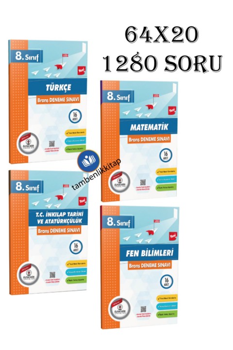 8.Sınıf LGS Türkçe,Matematik, Fen, İnkılap Branş Deneme Seti Özdebir Yayınları (Güncel Baskı)