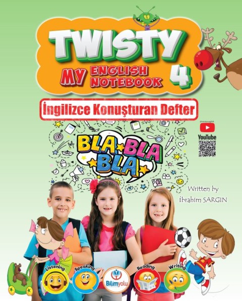 Bilimyolu Yayıncılık 4. Sınıf Twisty My English Notebook İngilizce Konuşturan Defter İbrahim Sargın