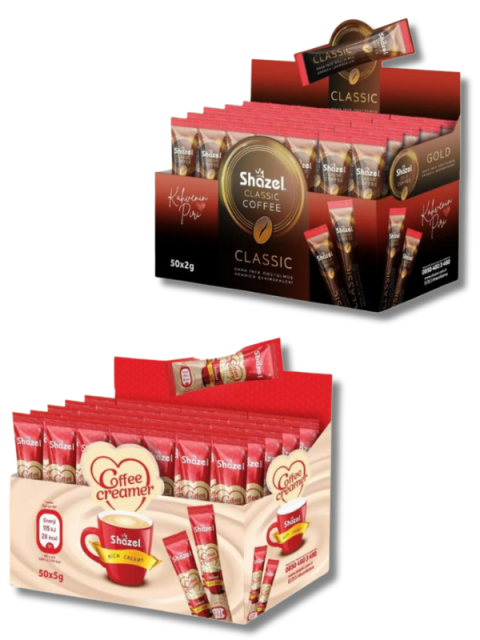 Çözünebilir Kahve Kreması ve Classik Kahveleri Seti 50+50